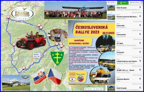Československá rallye 2023 trasa