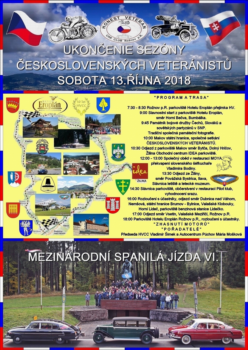 Ukončenie sezóny československých veteránistů 2018
